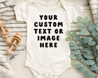 Custom Baby Bodysuit, Custom Text Personalized Baby Bodysuit, Baby Reveal Baby Bodysuit, Custom Baby Shower Gift, Personalized Baby Gifts