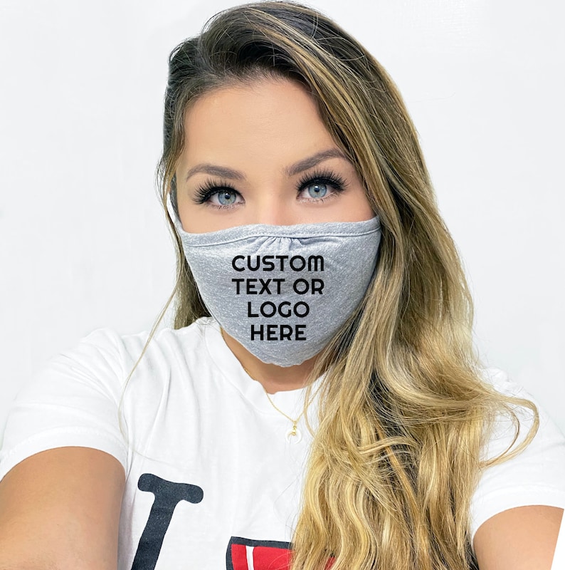 Custom Face Mask Custom Logo Face Mask Personalized Face Etsy
