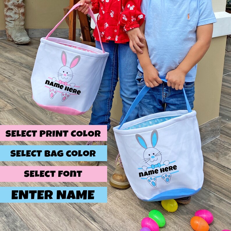 Custom Easter Baskets Personalized Easter Easter Gifts Etsy