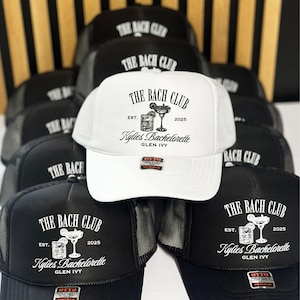 Custom Location Bachelorette Hats, Bachelorette Trucker Hat, Bach Club, Bachelorette Social Club, Lux Bachelorette Merch, Bachelorette Party