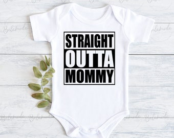 Straight Outta Mommy Bodysuit, Cute Baby Bodysuits, Baby Shower Gifts, Cute Kids Shirts, Funny Baby Shirts, Funny Kids Shirts