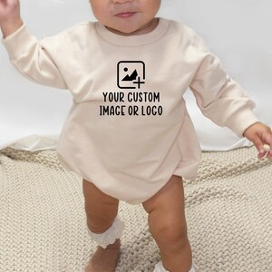 Custom Baby Sweater, Neutral Sweater Baby Romper - Organic Cotton