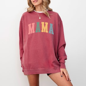 Sudadera mamá / Letras multicolores / Letras impresas en tinta / Regalo para mamá / Suéter mamá