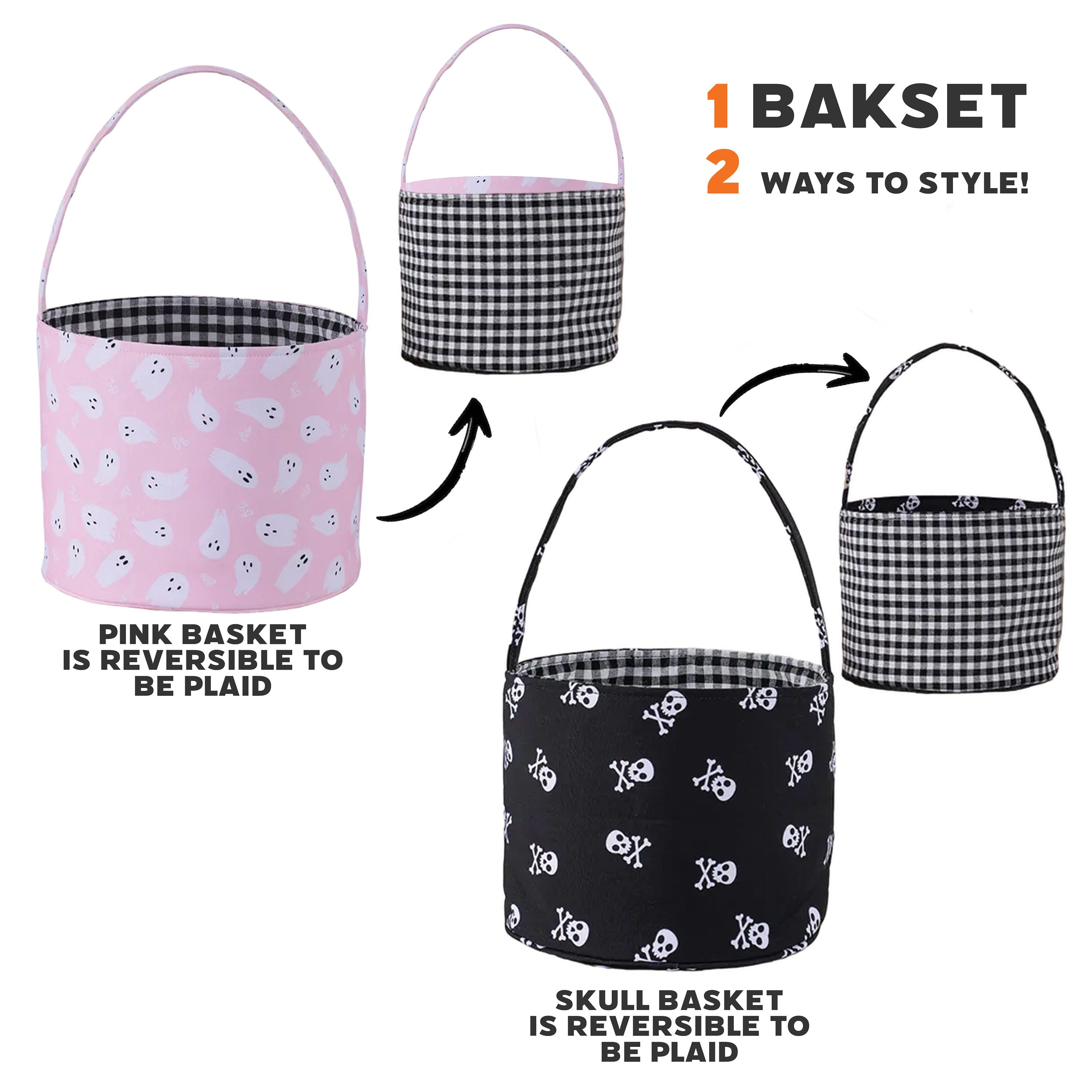 Halloween Basket, Custom Pastel Halloween Bag, Pink Halloween Personalized Trick or Treat Basket, Halloween Bag