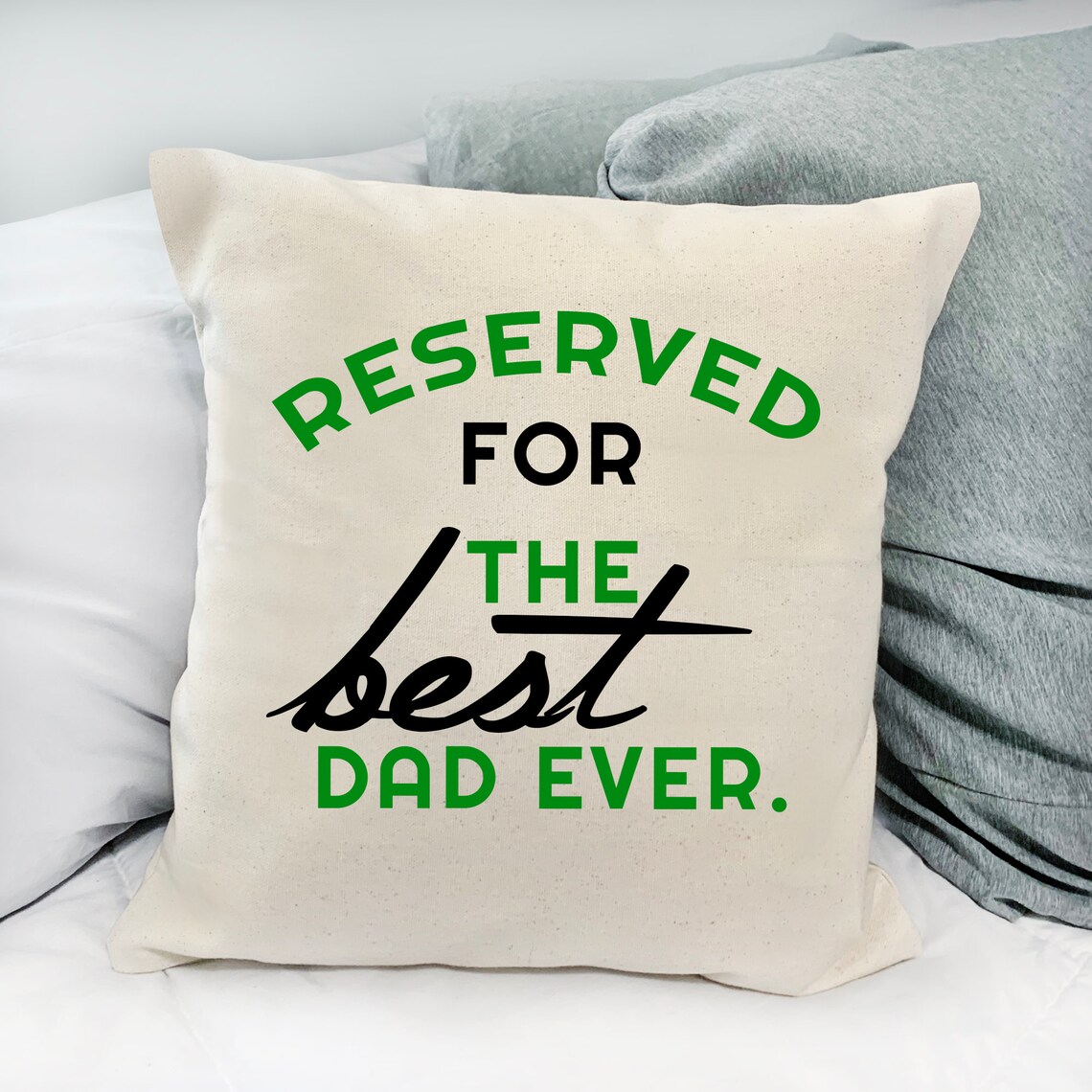 Pillow Reserved for the Best Dad Ever Fathers Day Pillow Etsy