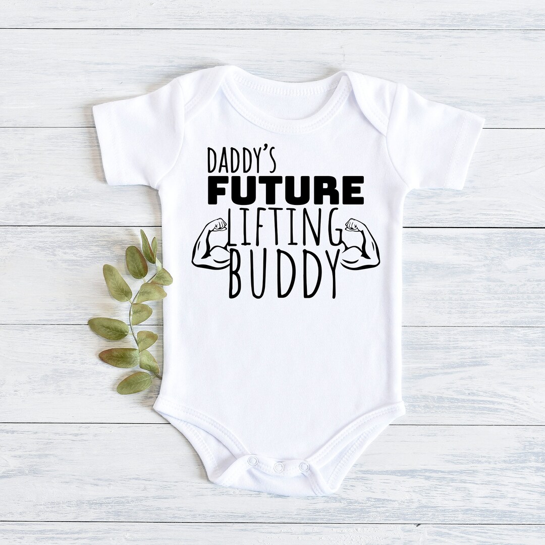 Daddy's Future Lifting Buddy Muscle Baby Bodysuit Baby - Etsy