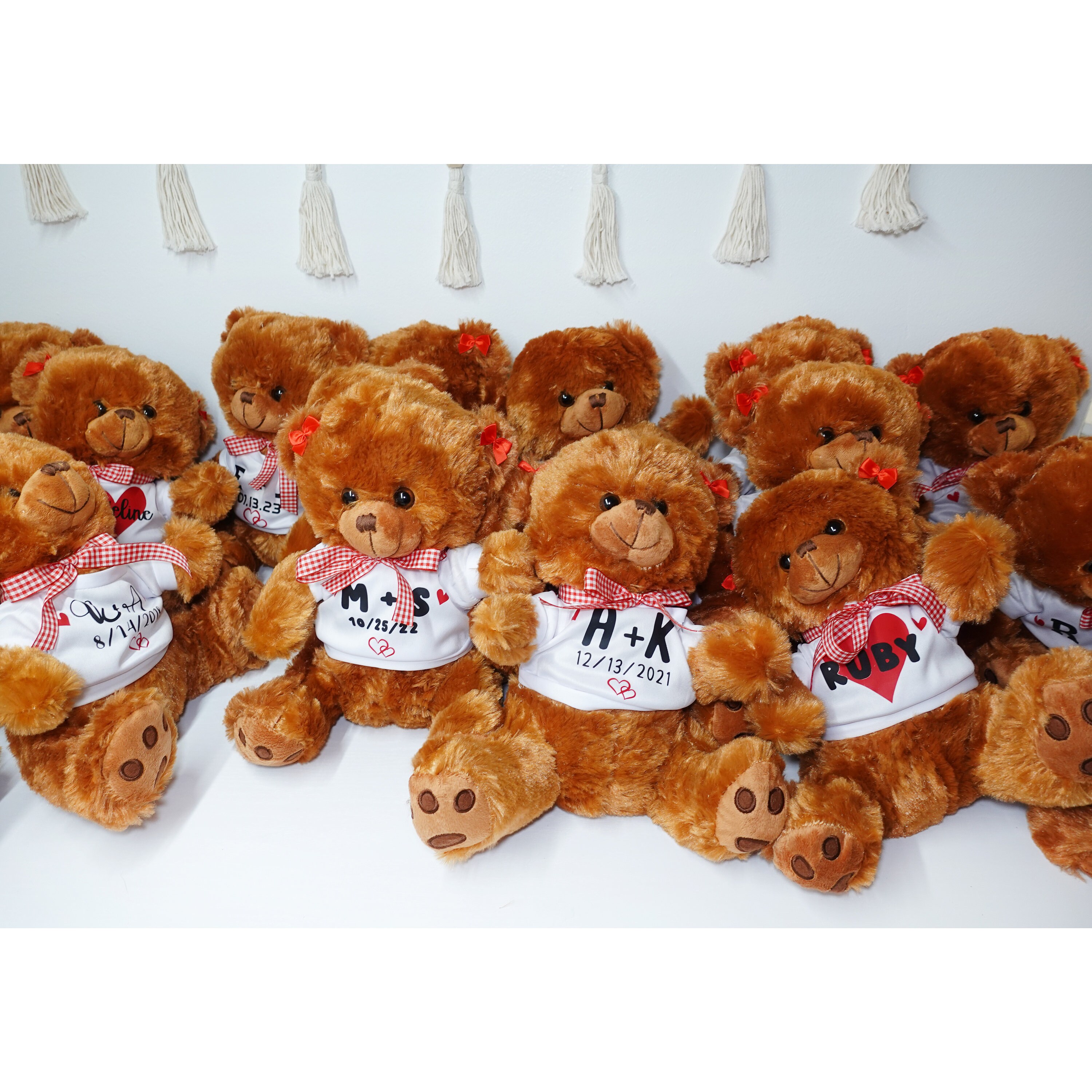 Personalisiertierbarer Teddybär – Mit Text Oder Foto, 20 cm, Geschenk Für Valentinstag & Geburtstag