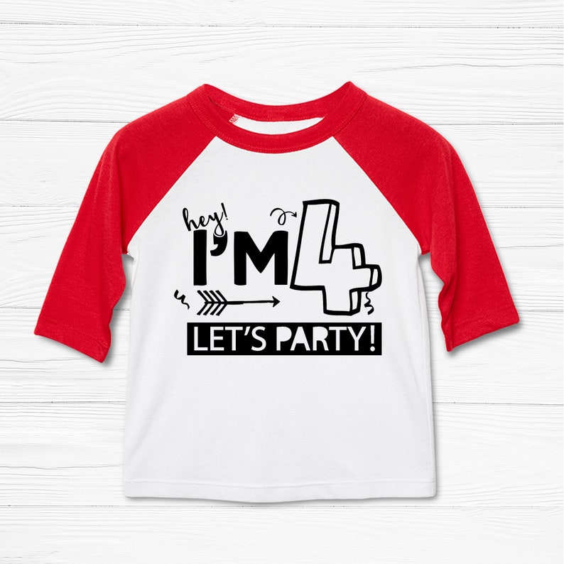 i-m-four-lets-party-4-year-old-birthday-shirt-custom-etsy