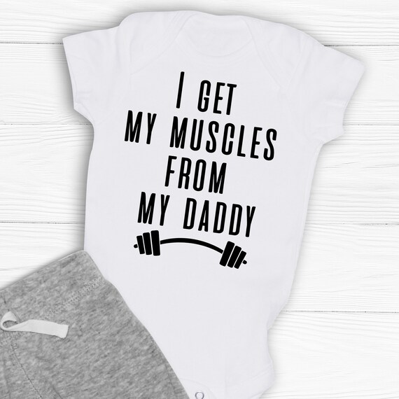 baby muscle onesie