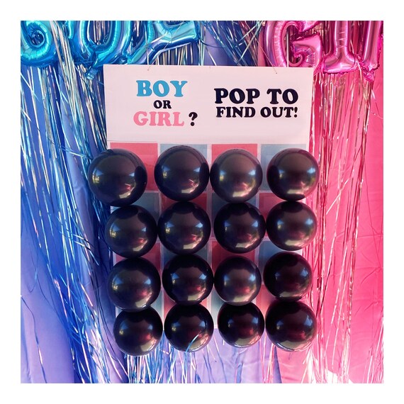 Gender Reveal Poster Dart Game All Included Kit Gender Etsy