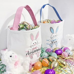 Custom Easter Baskets, Personalized Easter Basket, Easter bag, Easter Basket with name, Bunny basket, Personalized Easter
