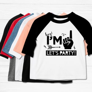 I&#39;m One Lets Party -  1 Year Old Birthday Shirt - Custom One Year Old Birthday Shirt Unisex - Custom Birthday Shirt - Birthday Shirts