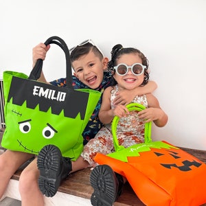 Cesta de Halloween para niños, bolsa de Halloween personalizada, cesta de dulces de Halloween, bolsa de Halloween