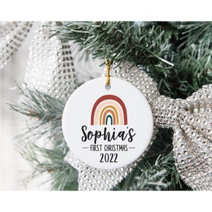 Custom Baby&#39;s First Christmas Ornament - Personalized Kids Christmas Ornament
