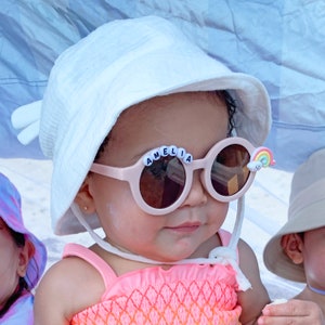 Gafas personalizadas para niños pequeños, gafas de sol personalizadas para niños, gafas de sol de flores para niños, gafas de sol neutras para niñas, gafas de margaritas para niños