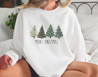 Christmas Sweatshirt, Christmas Tree Sweatshirt, Christmas Shirts for Women, Christmas Crewneck, Christmas Sweater, Winter Sweatshirt