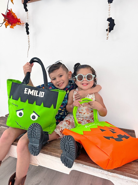 Personalized Halloween Trick or Treat Bag: Kids Character Tote