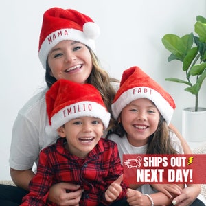 Custom Santa Hat, Personalized Santa Hat, Custom Christmas Hat