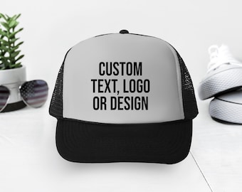 Custom Personalized Hat, Custom Trucker Hat, Personalized Trucker Hat, Custom Text Hats, Unisex Hat, Gift For Her, Gifts for Him