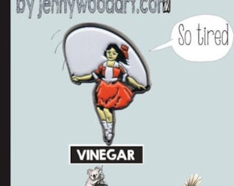 Skipping girl Melbourne lapel pin