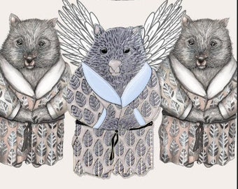Matilda wombat enamel lapel pin