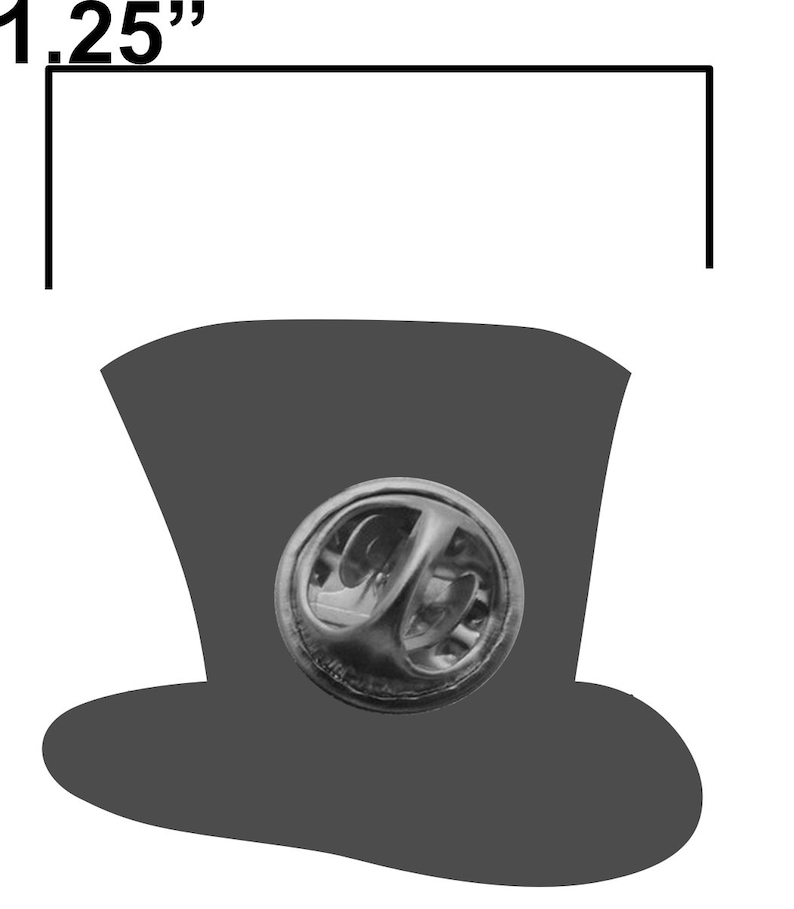 Bonkers mad hatter Alice lapel pin image 3
