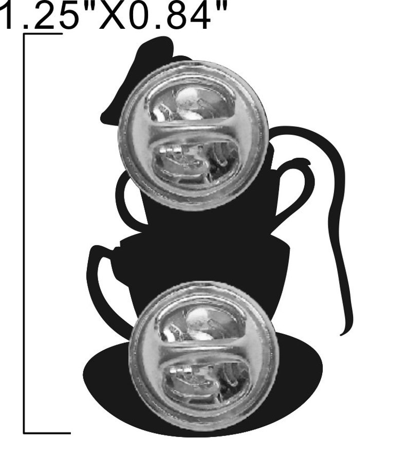 Doormouse in teacup lapel pin image 3