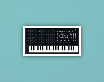 Korg MS-20 Vinyl Sticker: Synth Sticker, Retro Synth Sticker, Music Sticker, Music Studio, Studio, Korg, Synthesizer, Birthday Gift