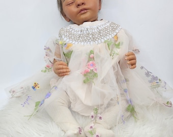 Reborn doll, Evelyn Asleep. Lifelike Sleeping Doll. Hand-painted.