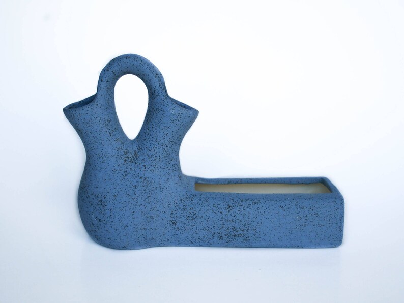 Ceramic Business Card Holder Cobalt Blue Etsy