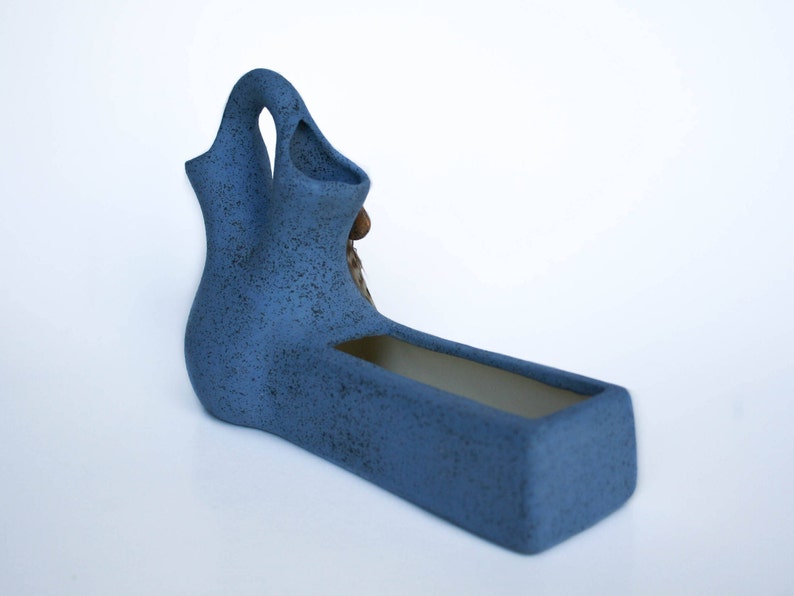 Ceramic Business Card Holder Cobalt Blue Etsy