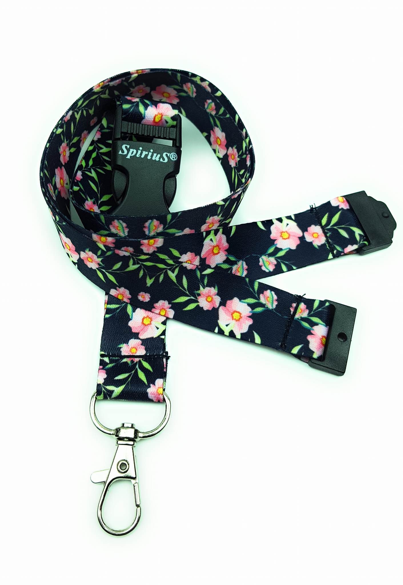 Beautiful Lanyard Flowers in black Neck Strap and pink flowers Etsy