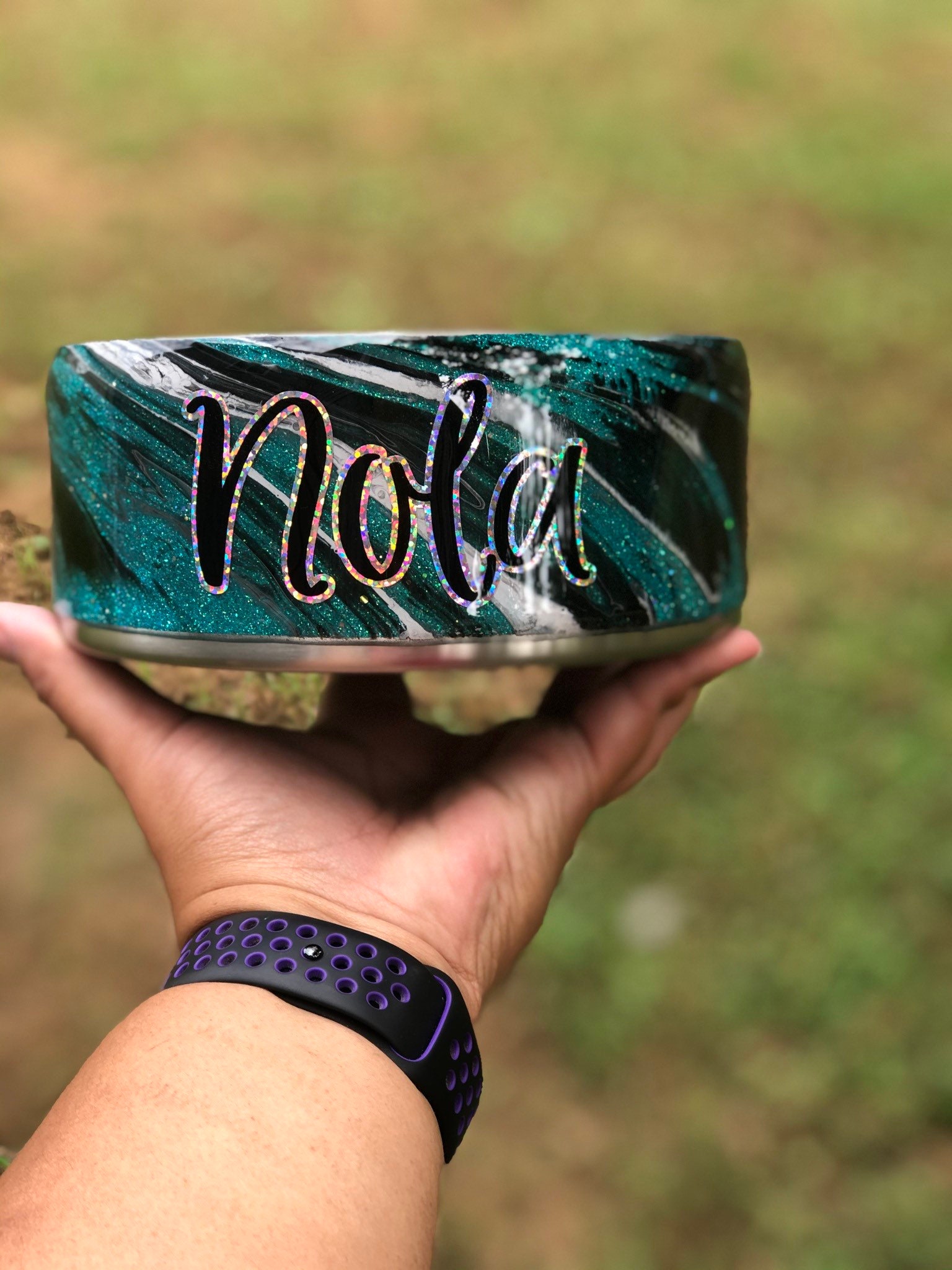 Custom Dog Bowl Glitter Dog Bowl Yeti Dog Bowl Pet Bowl Etsy