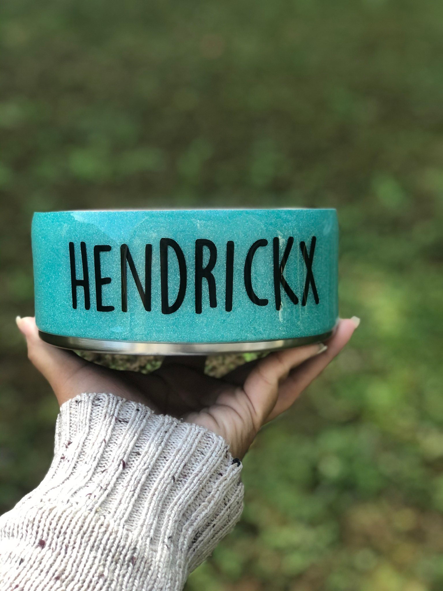 Custom Dog Bowl Glitter Dog Bowl Yeti Dog Bowl Pet Bowl Etsy