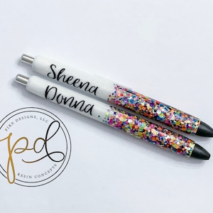 Confetti Glitter Pen | Rainbow Dot Pen | Refillable Pen | Custom InkJoy Pen | Confetti | Glitter Dot Pen | Teacher Pen | Christmas Gift