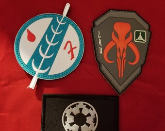 Star wars patches, Mandalorian, Jedi, Empire, Sith, boba fett