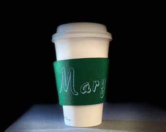 Personalized name - coffee sleeve