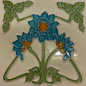 Amazing Art Nouveau Fireplace Architectural Tile