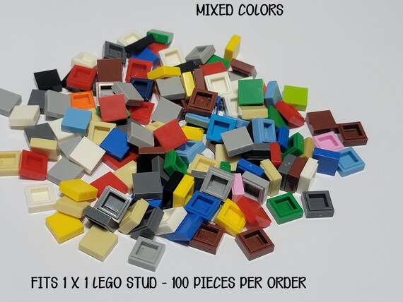 Blocks 100 Pieces 1x1 SQUARE Tiles for Lego Mosaic Fits 1x1 Stud