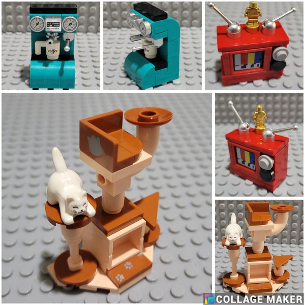 Household Items #01 - Cat Towers, TV, Coffee Maker, Etc. - Unbranded Blocks
