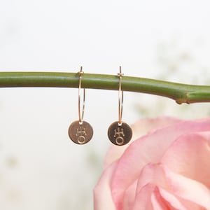 Uranus Planet Earrings Hoops - Aquarius Zodiac - Horoscope - Astrology - Constellation - 90s Anime Inspired - Usagi - Luna - Geeky - Kawaii
