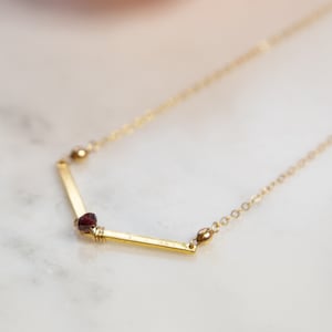 Pluto Tiara Necklace - Garnet - 90s Anime Inspired - Chevron V - Minimalist - Geometric - Usagi - Luna - Artemis - Bridesmaid Gifts - Geeky
