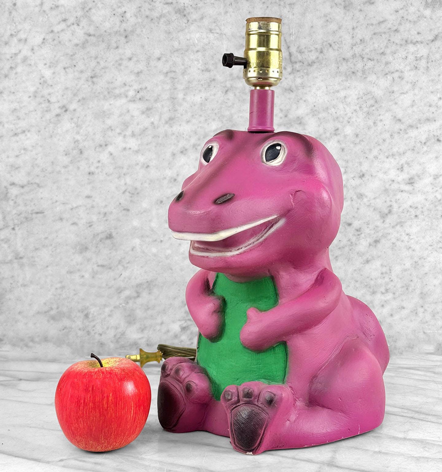 Vintage Barney the Dinosaur Chalkware Figural Table Lamp - Etsy