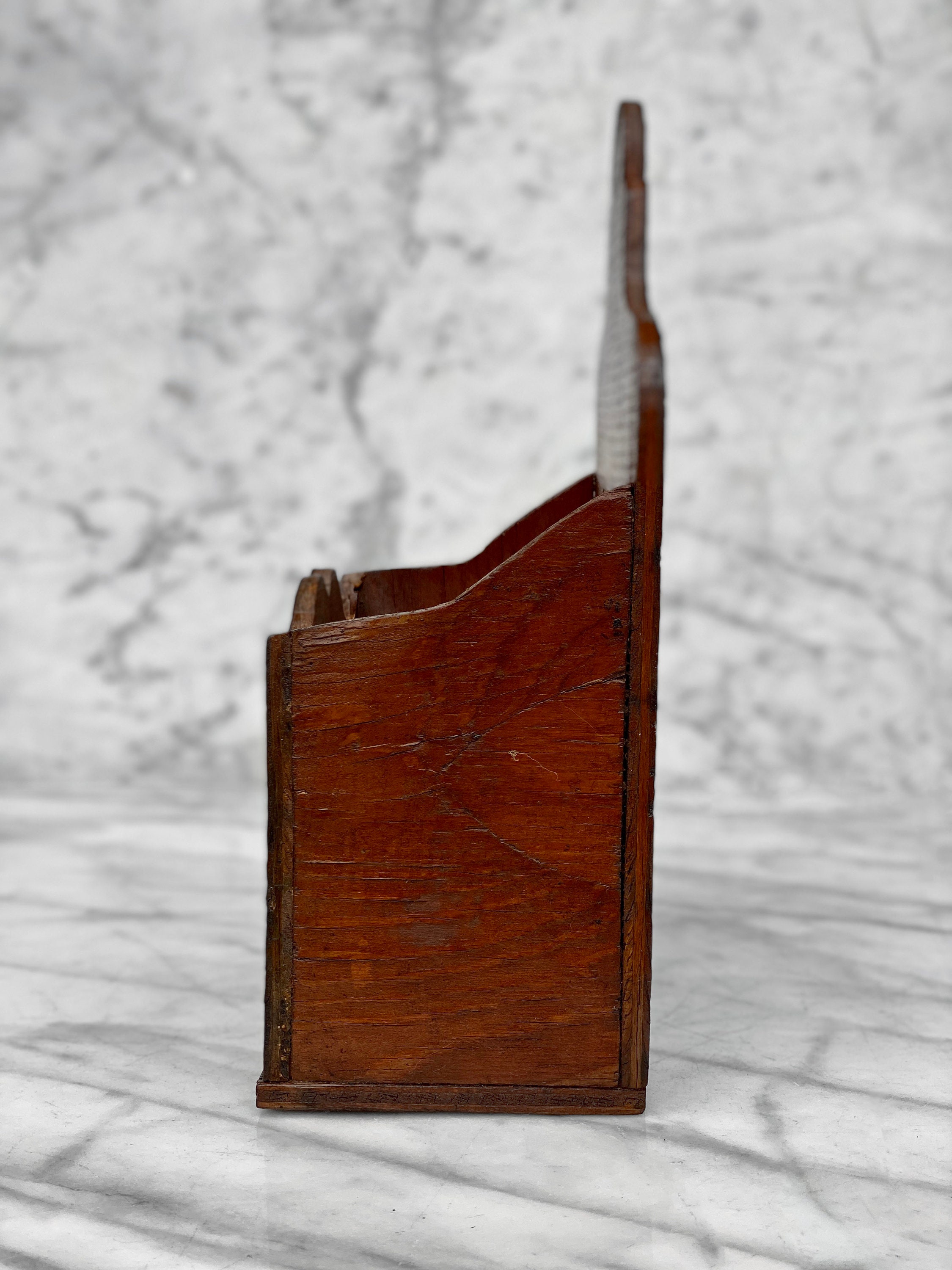 Vintage Farmhouse Pine Wood Wall Hanging Letter Holder Etsy
