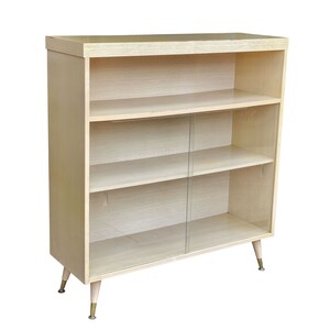 Mediados de siglo moderno atomic blonde sliding vidrio puerta | Etsy