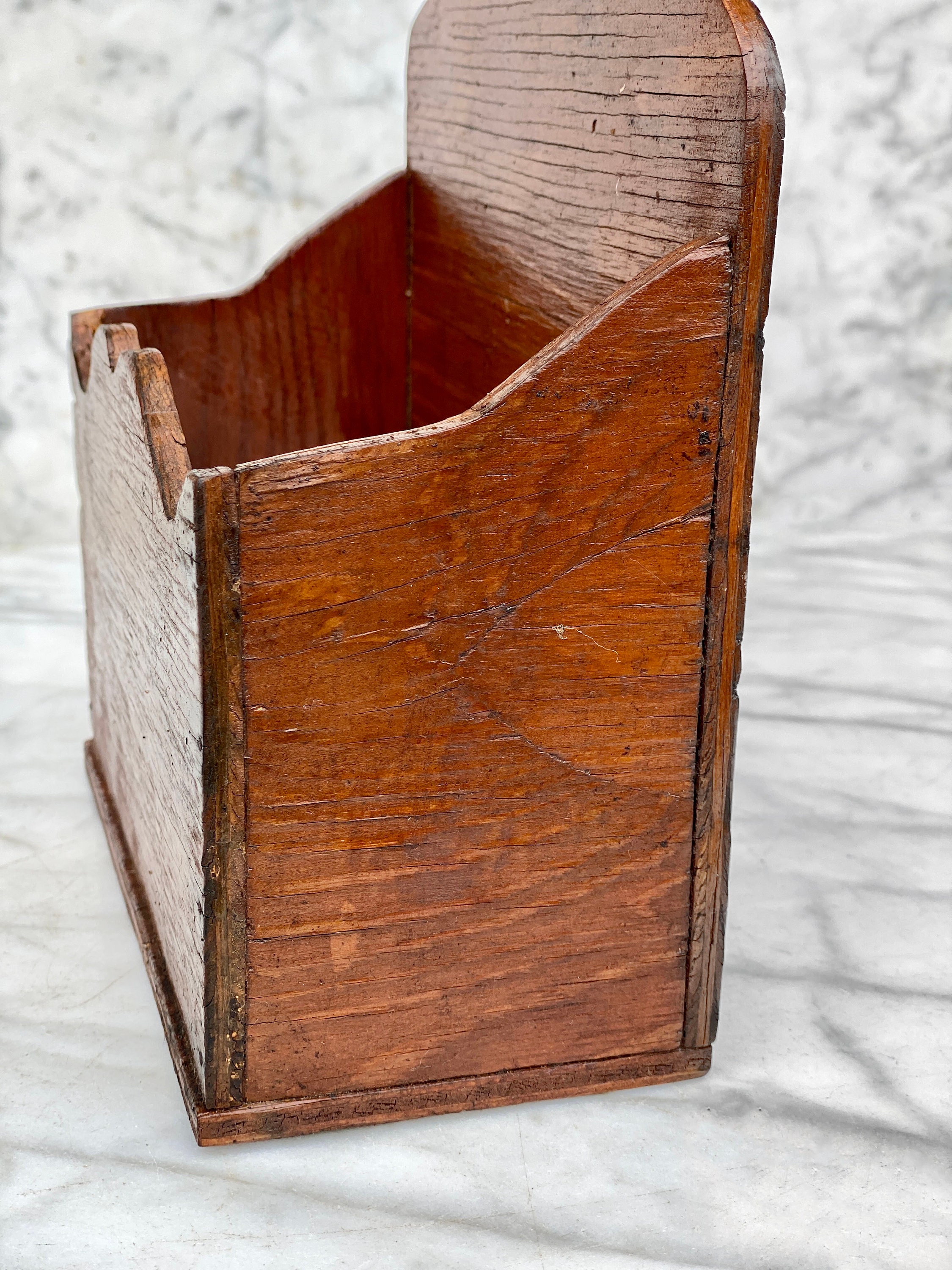 Vintage Farmhouse Pine Wood Wall Hanging Letter Holder Etsy