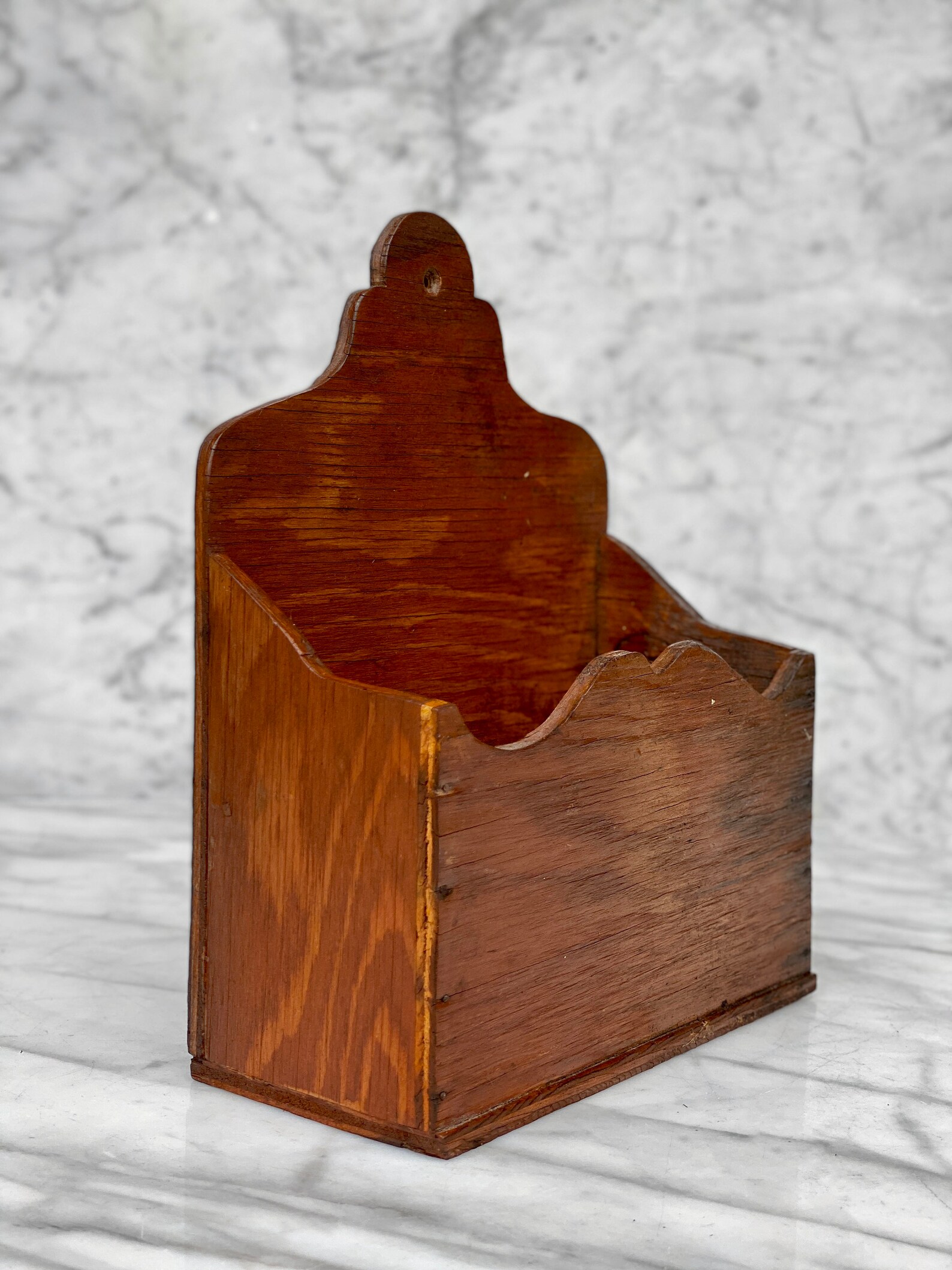 Vintage Farmhouse Pine Wood Wall Hanging Letter Holder Etsy