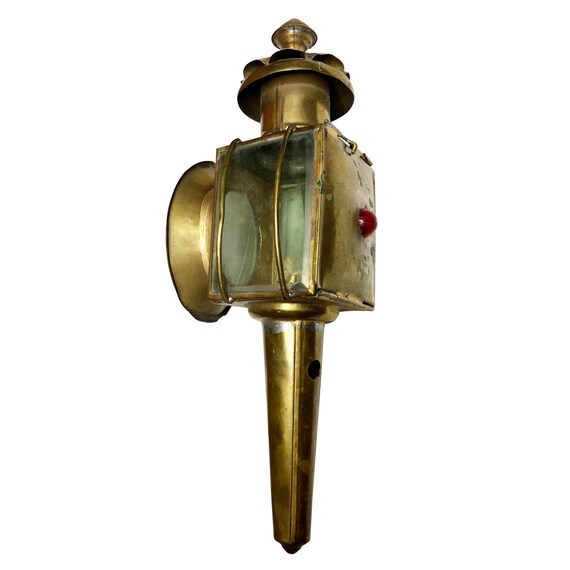 Antique Traditional Brass Carriage Lantern Oil Coach Light Etsy