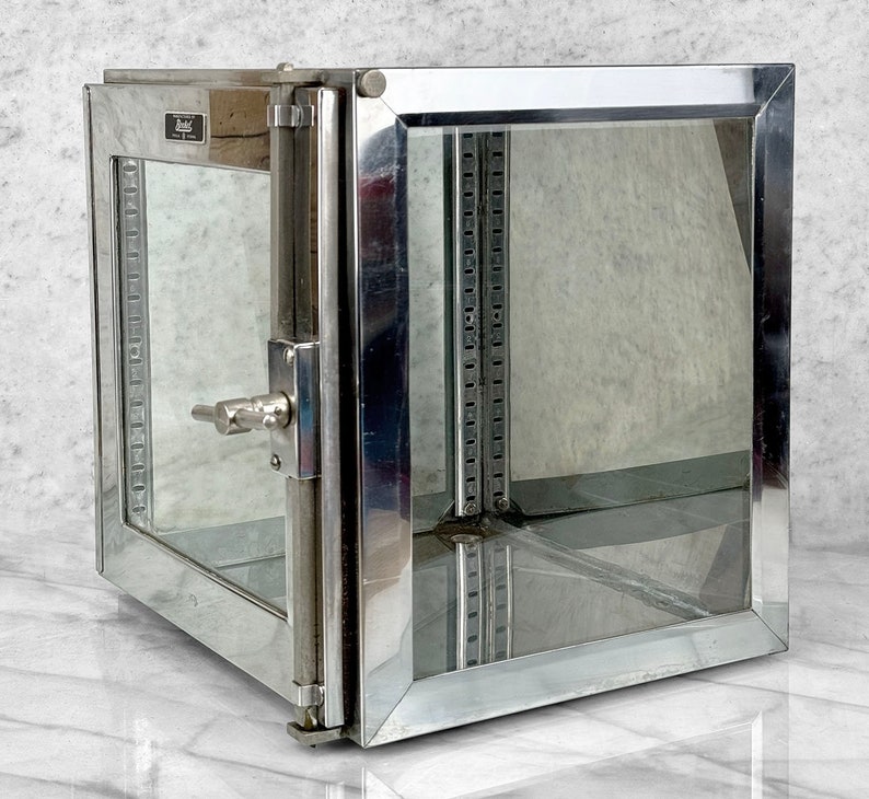 Vintage Medical Dental Stainless Steel 12 Cube Desiccator Cabinet image 3