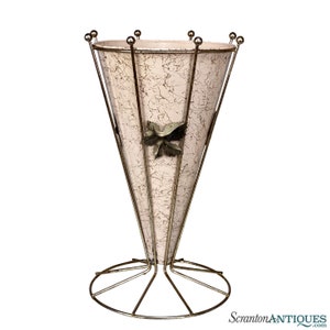 Mid-Century Atomic Golden Foliage Entryway Umbrella Stand